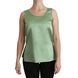 Dolce & Gabbana Dolce Gabbana Tank Top Relaxed Fit Women Green Tops & T-Shirts